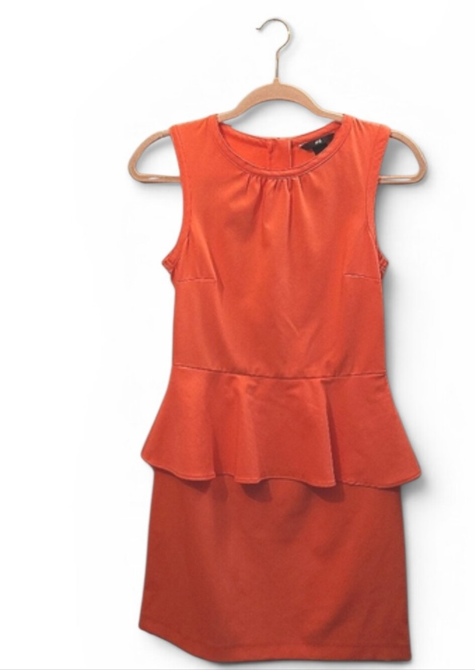 H&M Coral Peplum dress size 6